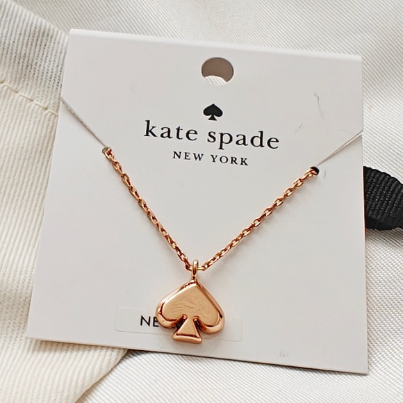 kate spade Jewelry - New KATE SPADE Everyday Spade Mini Pendant/Necklace Rose Gold O0RU3070 $59